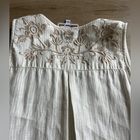 JOHNNY WAS Embroidered LINEN TANK DRESS SZ L - Picture 12 of 12
